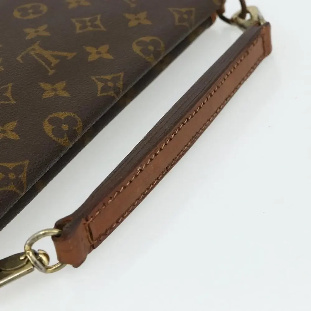 Louis Vuitton Monogram Sac Biface Handbag Brown
